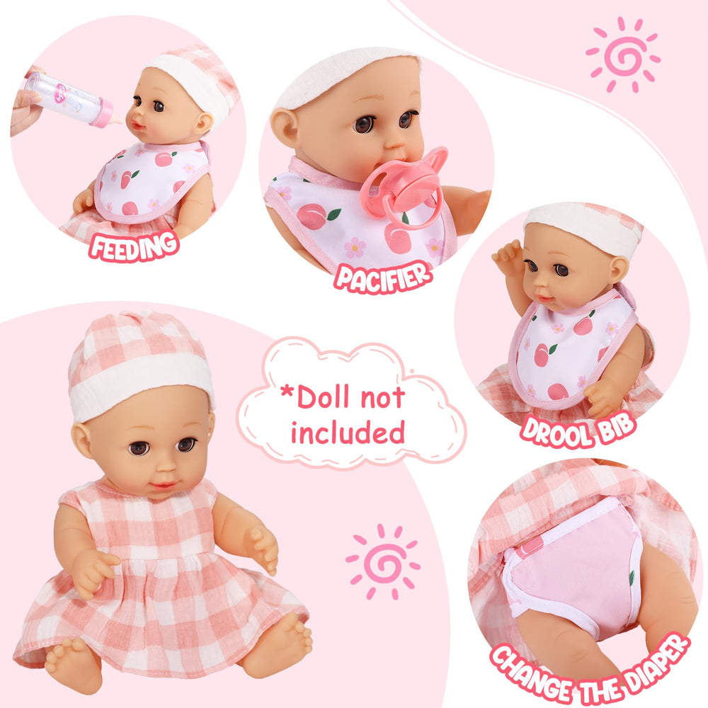 GAGAKU doll bib keeps outfits clean during pretend meals