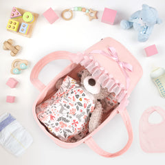 GAGAKU pillow and quilt pink offer soft comfort for pretend naps.