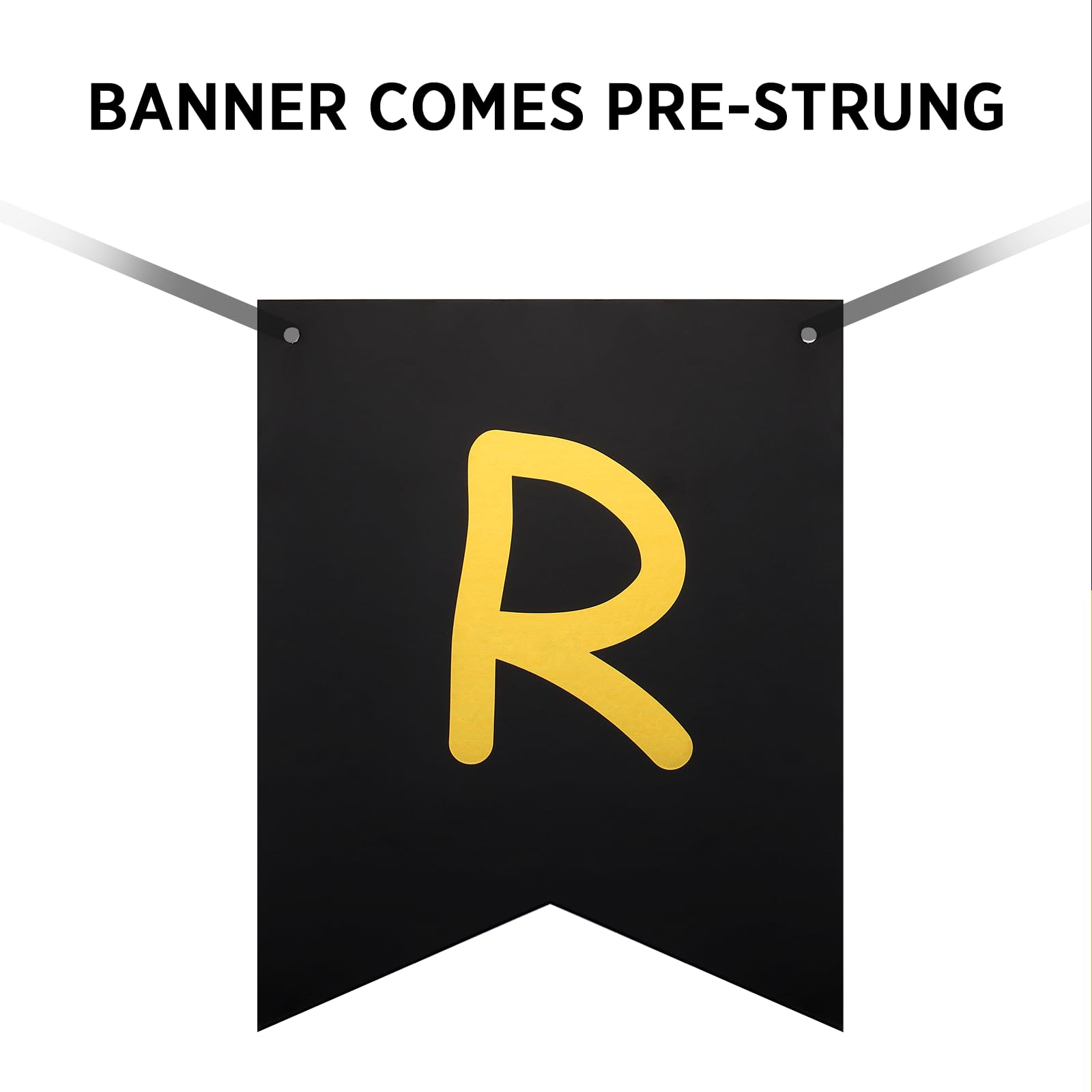 GAGAKU pre-strung-banner saves setup time for quick party decor