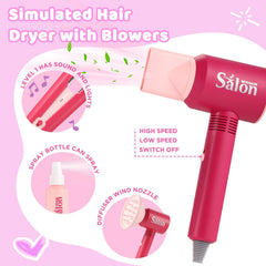GAGAKU pretend hair salon clamps support role-play creativity