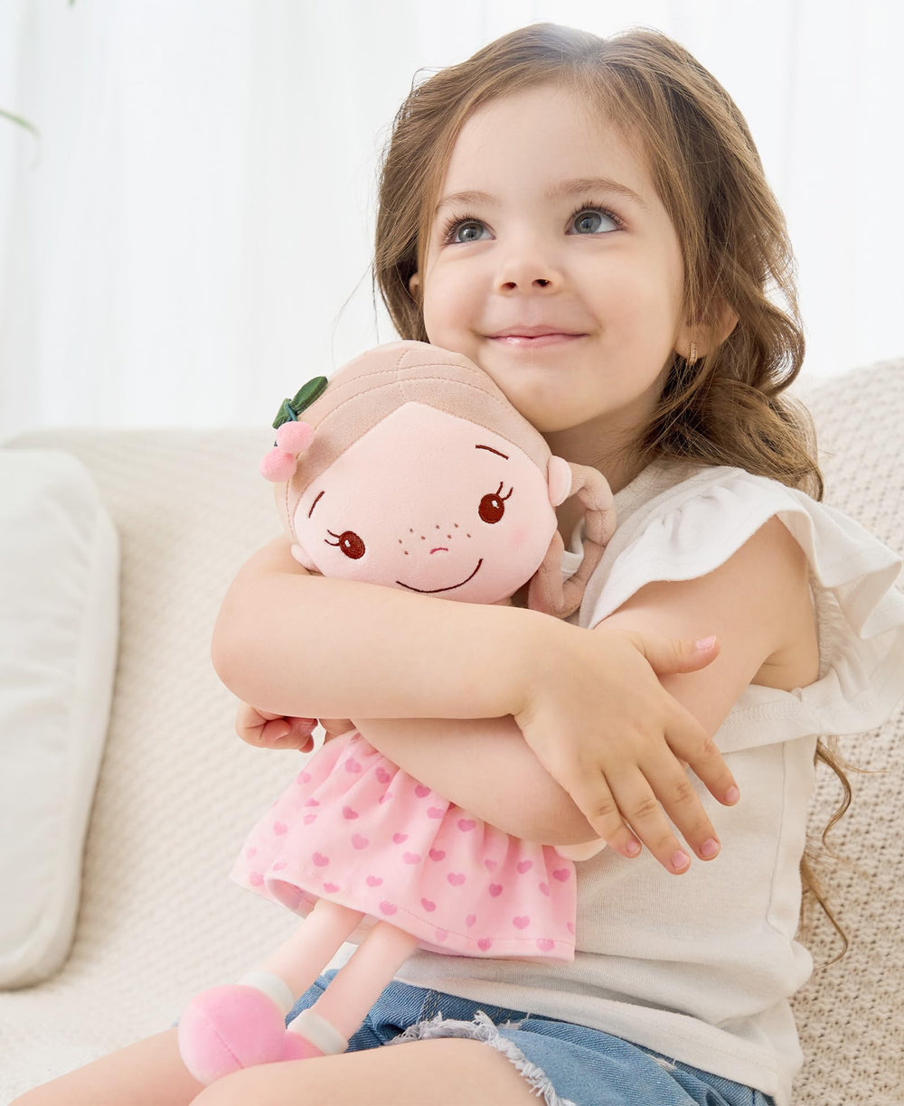 GAGAKU reinforced stitching doll ensures durable, safe snuggles for toddlers.