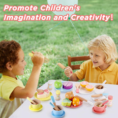 GAGAKU bright colors inspire social play and shared kitchen pretend.