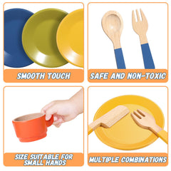 GAGAKU wooden utensils set with spoons and knives for safe play.