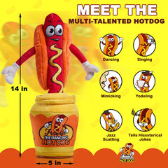 Gagster Dancing Hot Dog yodels to energize a party.