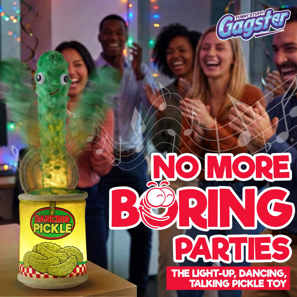 Gagster Dancing Pickle packaging is gift-ready for celebrations.