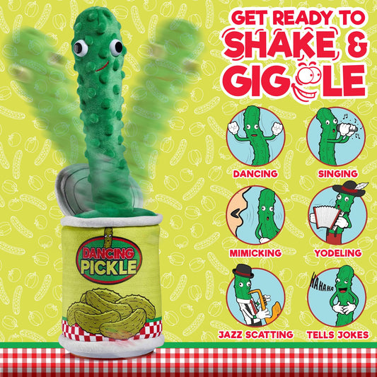 Gagster Dancing Pickle light-up feature adds flash to parties and gatherings.