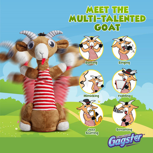 Gagster Screaming Goat dancing toy in action adds instant office amusement