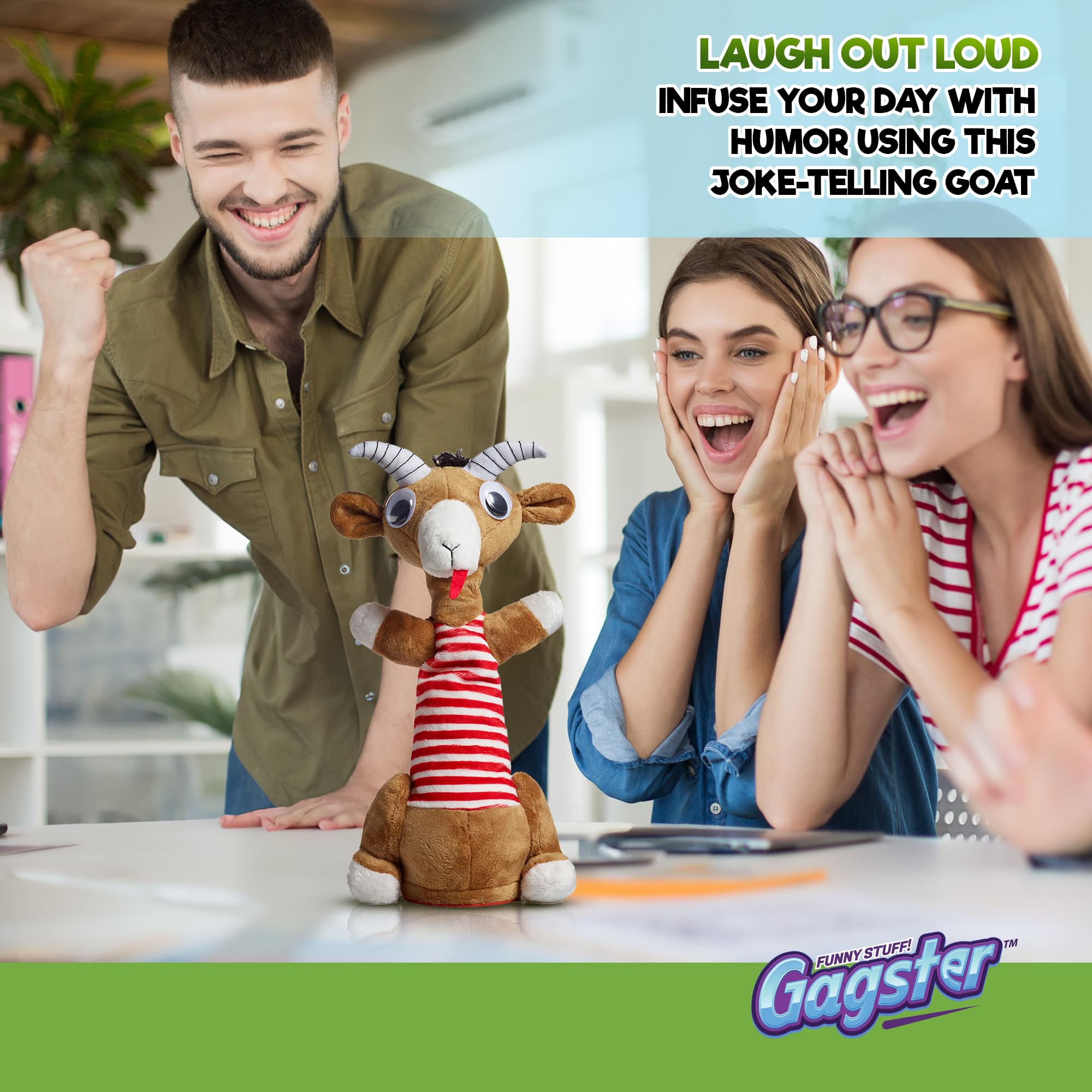 Gagster Screaming Goat prank gift sparks lighthearted office exchanges