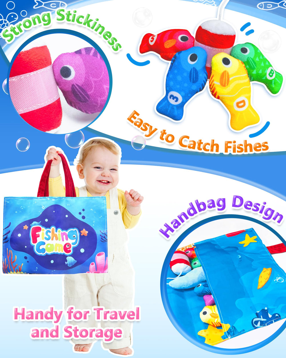 Gagule Montessori soft fabric ocean mat provides gentle, safe tactile play.