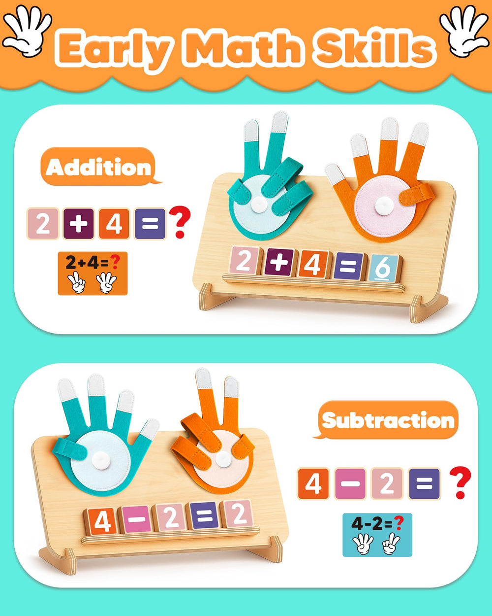Gagule number counting blocks to support visualizing addition and subtraction.