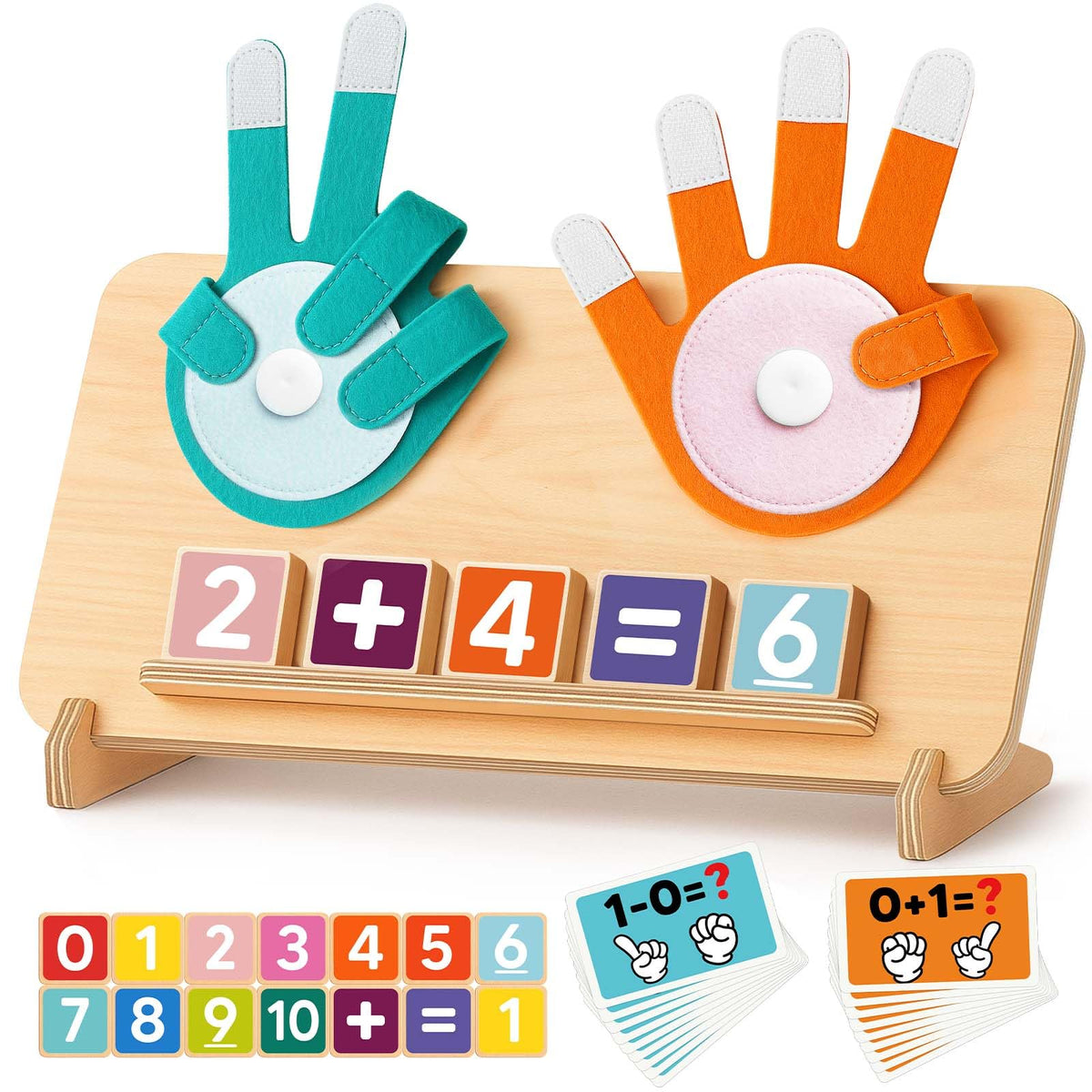 Gagule wooden finger counting board for hands-on early math practice.