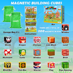 GaHoo magnetic blocks with storage bags for easy organization after play.