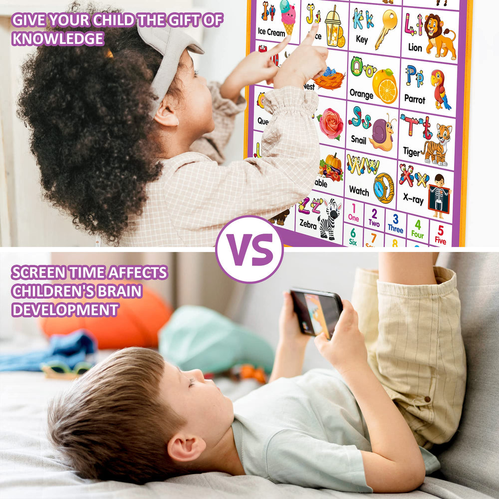 GaHoo alphabet wall chart with learning cards supports counting and matching activities