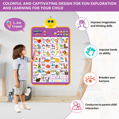 GaHoo alphabet wall chart toddler-friendly design offers easy grip and manipulation