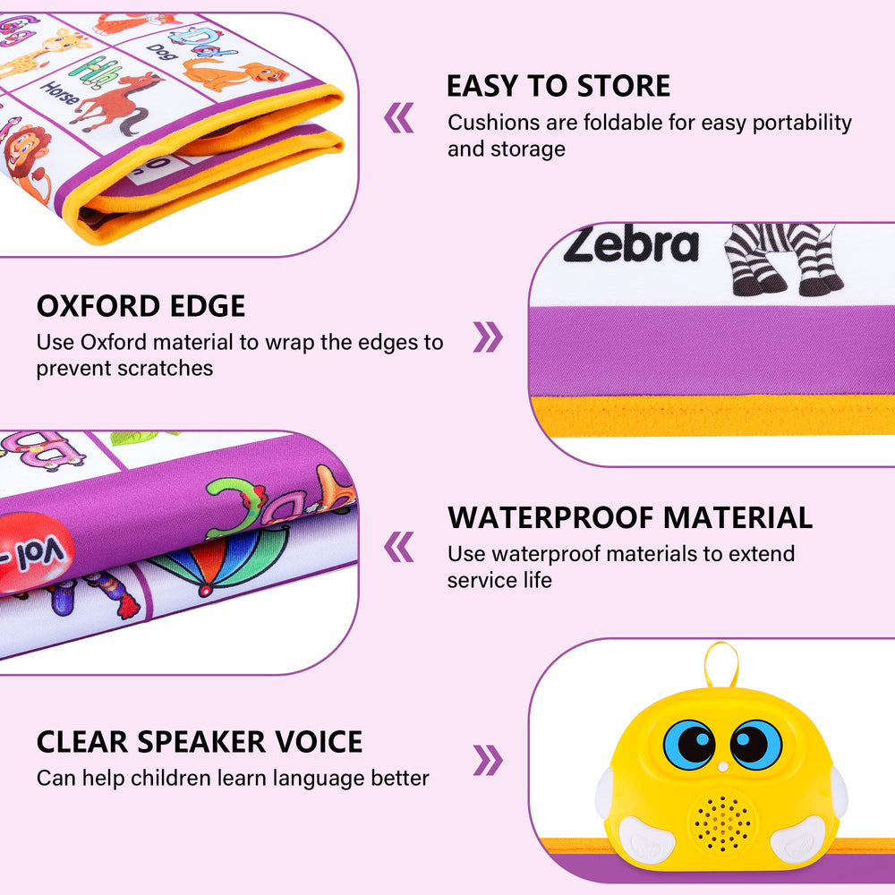 GaHoo alphabet wall chart touch-activated letters and numbers engage senses