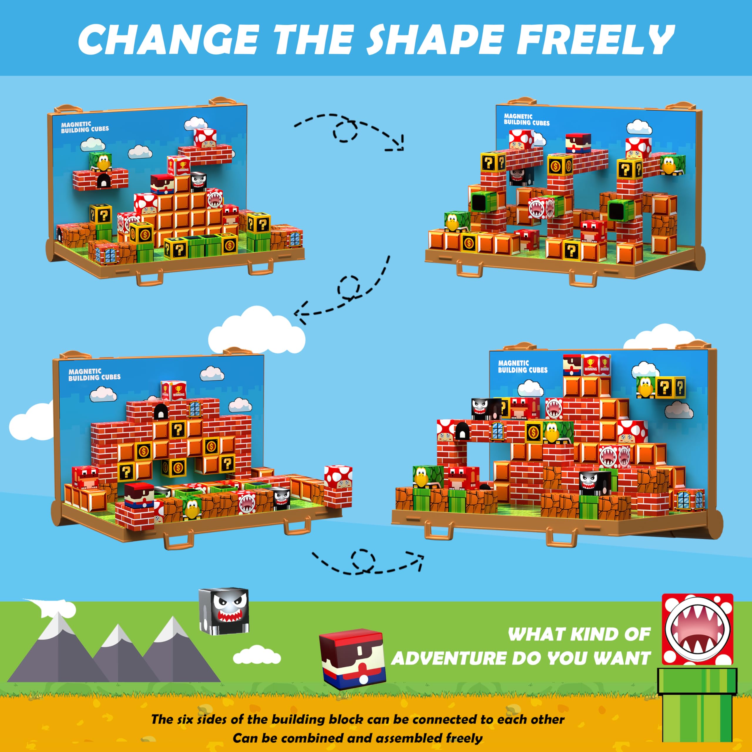 GaHoo colorful magnetic bricks encourage open-ended construction and exploration