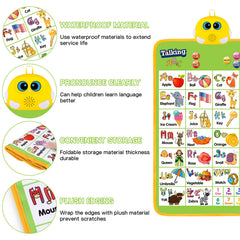 GaHoo colorful toddler learning poster on wall for bright, engaging play.