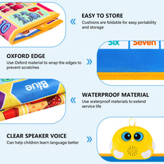 GaHoo buttons closeup shows 11 touch-activated controls for engaging learning sessions