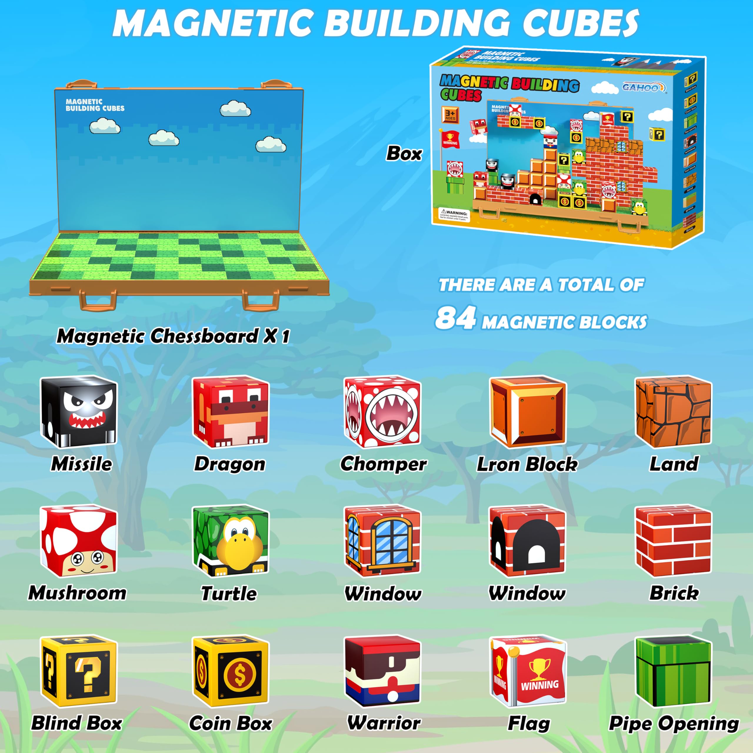 GaHoo foldable magnetic board provides stable base and easy storage during play