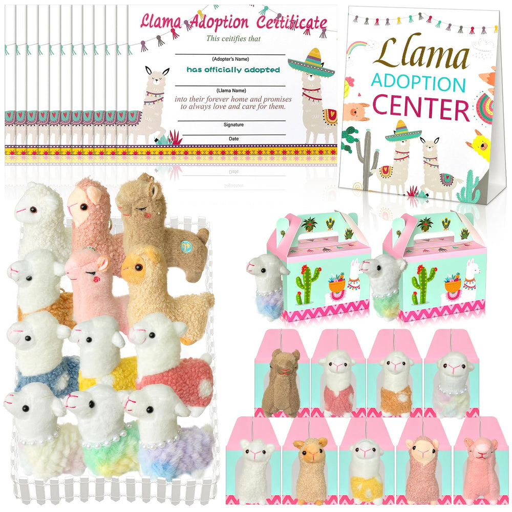 Gaiaring llama plush 12-pack adds cute party favors and photo-worthy moments.