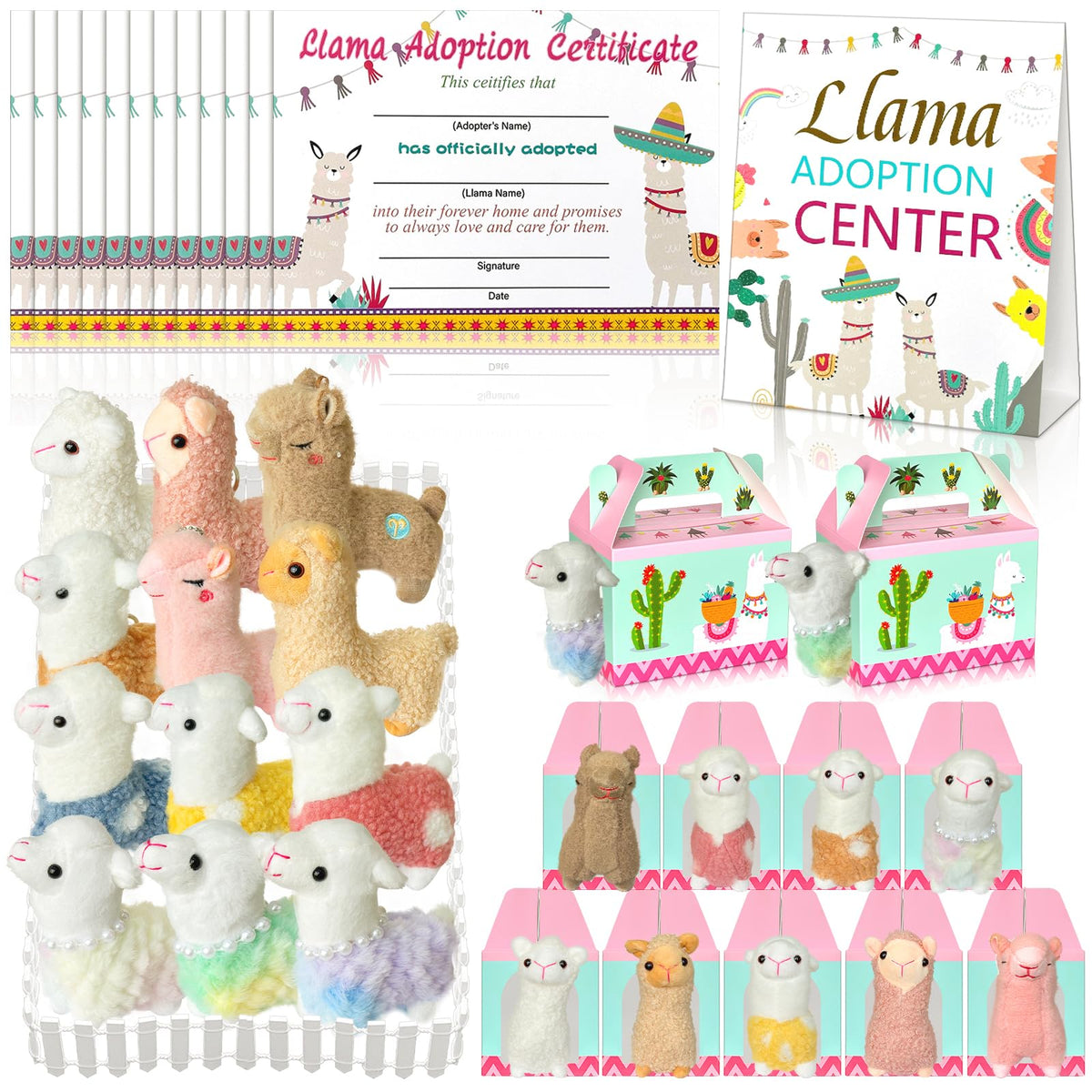 Gaiaring llama plush 12-pack adds cute party favors and photo-worthy moments.