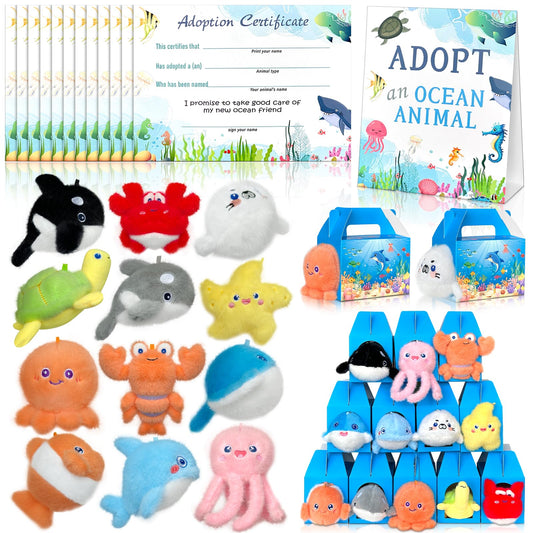 Gaiaring Adopt-A-Sea mini plush keychains for party favors and bags