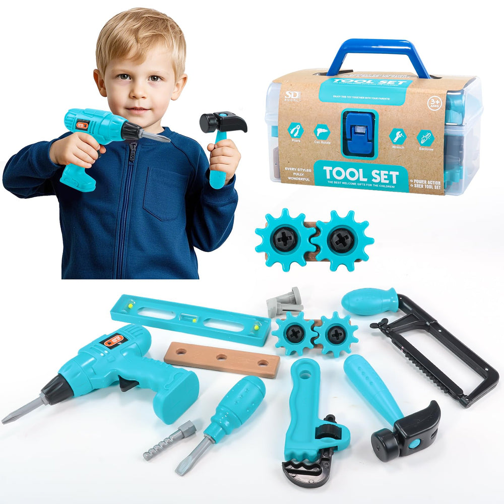 GAIETYDIY Kids Tool Set toolbox image showing organized storage for tidy playtime.