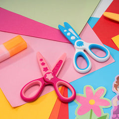 GAIFONGRE preschool training scissors 4.5 inches, ideal for soft crafts and learning control.