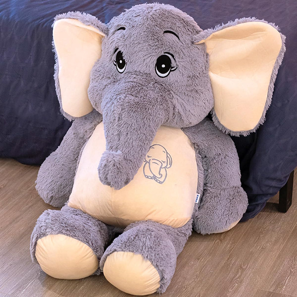GailiMaiYa 27-inch giant soft elephant plush for comforting hugs.