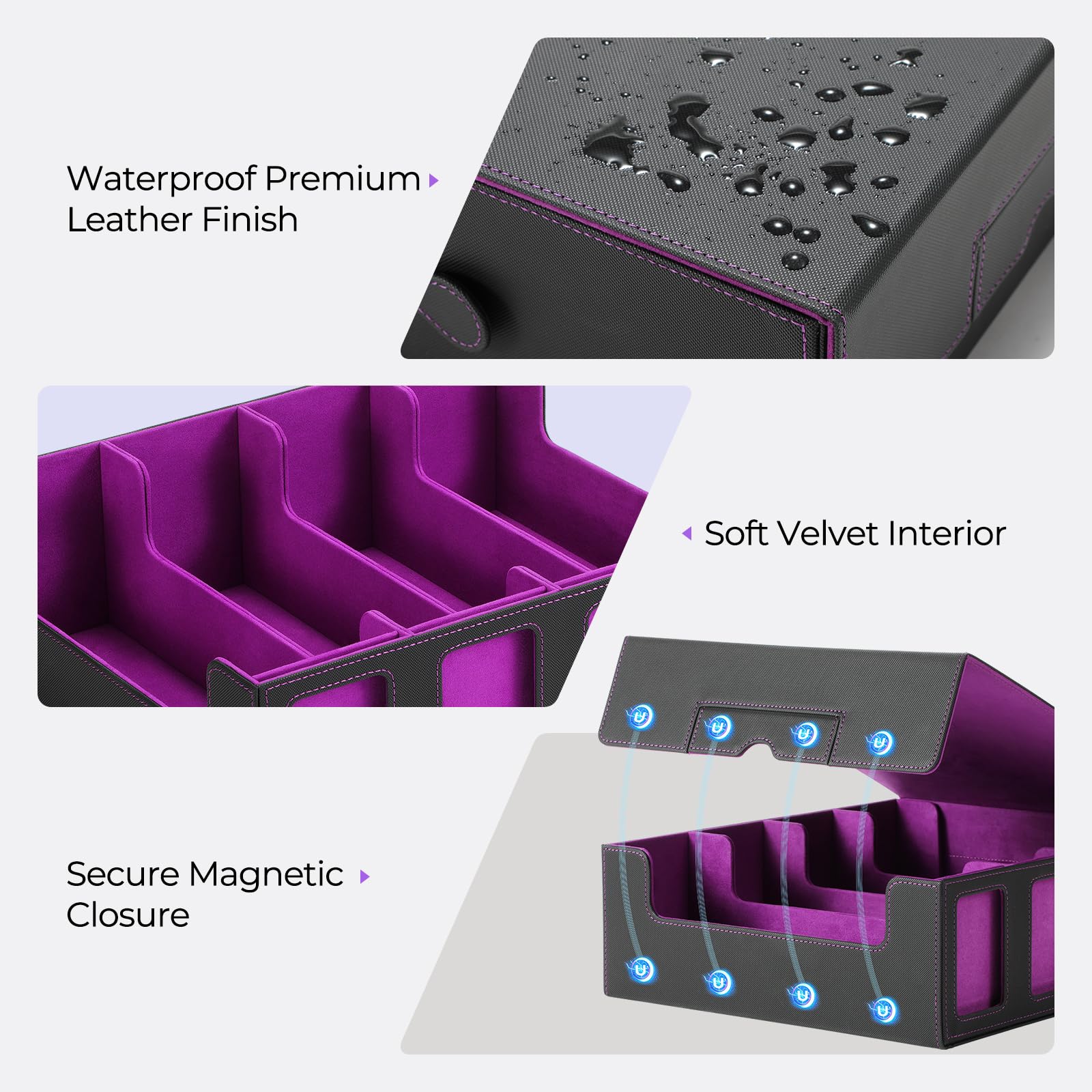 GAISTEN portable card fortress handle enables easy transport to game nights.