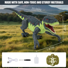 Gaitel dinosaur lights and spray create exciting nighttime adventures.
