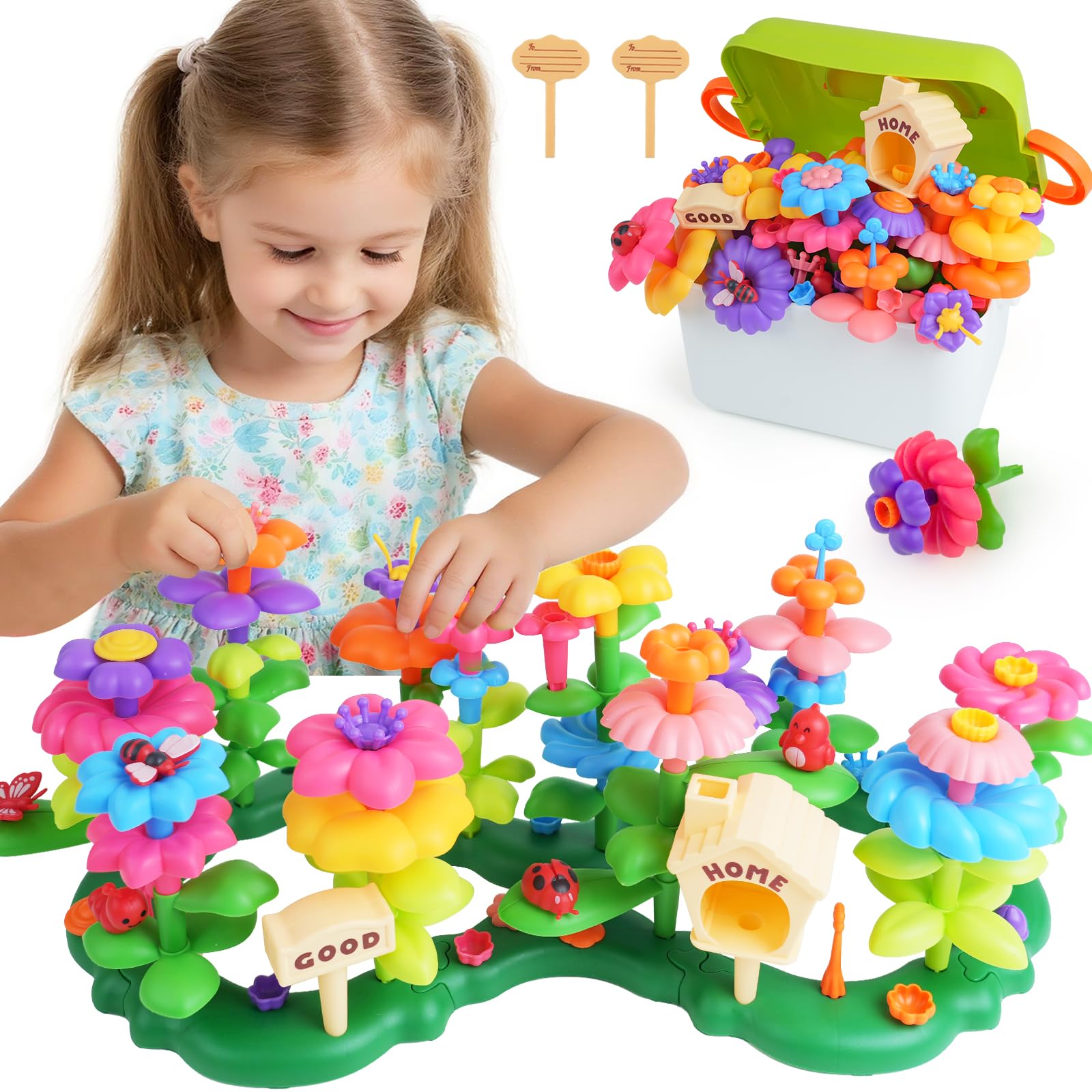 Gaitel Flower Garden flowers-parts spark creative pretend gardening for curious builders.