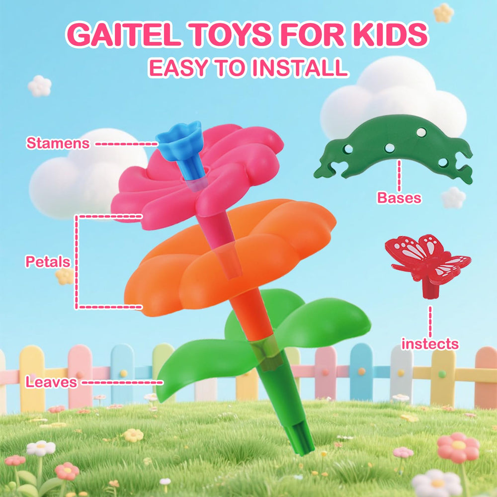 Gaitel Flower Garden stems-branches easy snap-together pieces support hands-on learning.