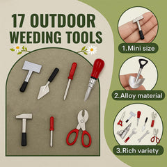 GALAOMA metal dollhouse tools showcase high-detail craftsmanship for creative play and display.