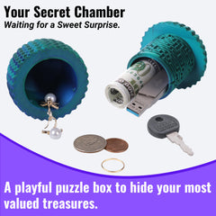 Vertical cash compartment safely holds bills or gift cards for gifting