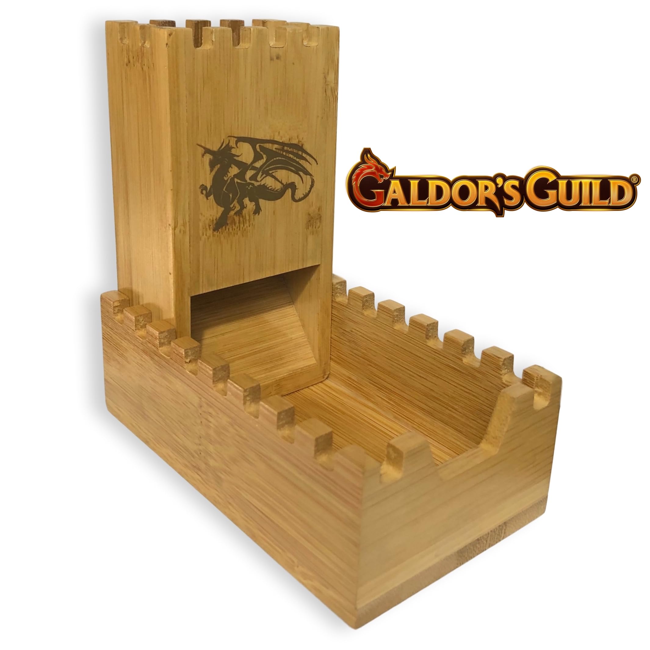 Galdor's Guild travel-ready dice tower fits gear bag or backpack.