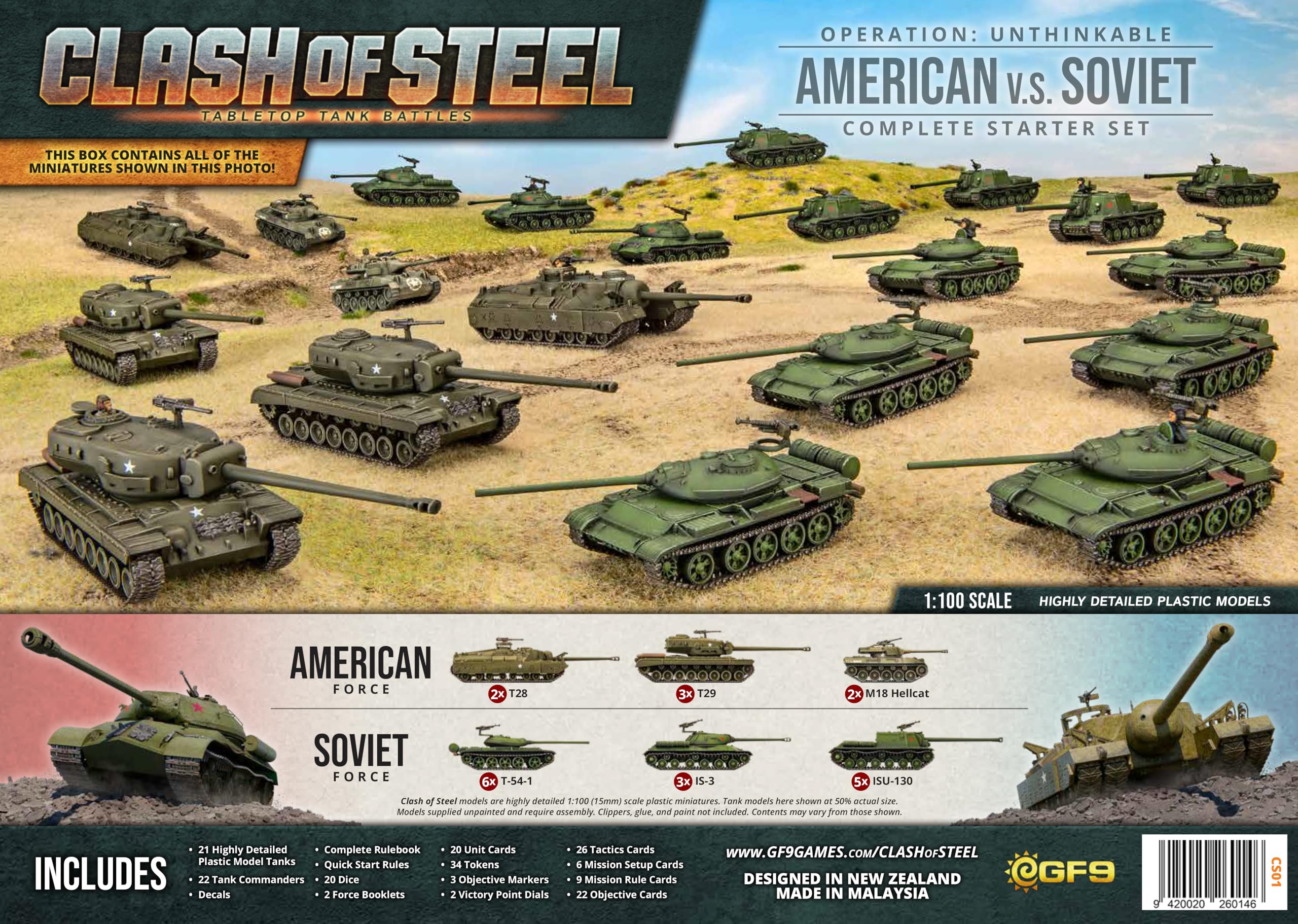 Gale Force Nine Clash of Steel tabletop setup close-up shows components.