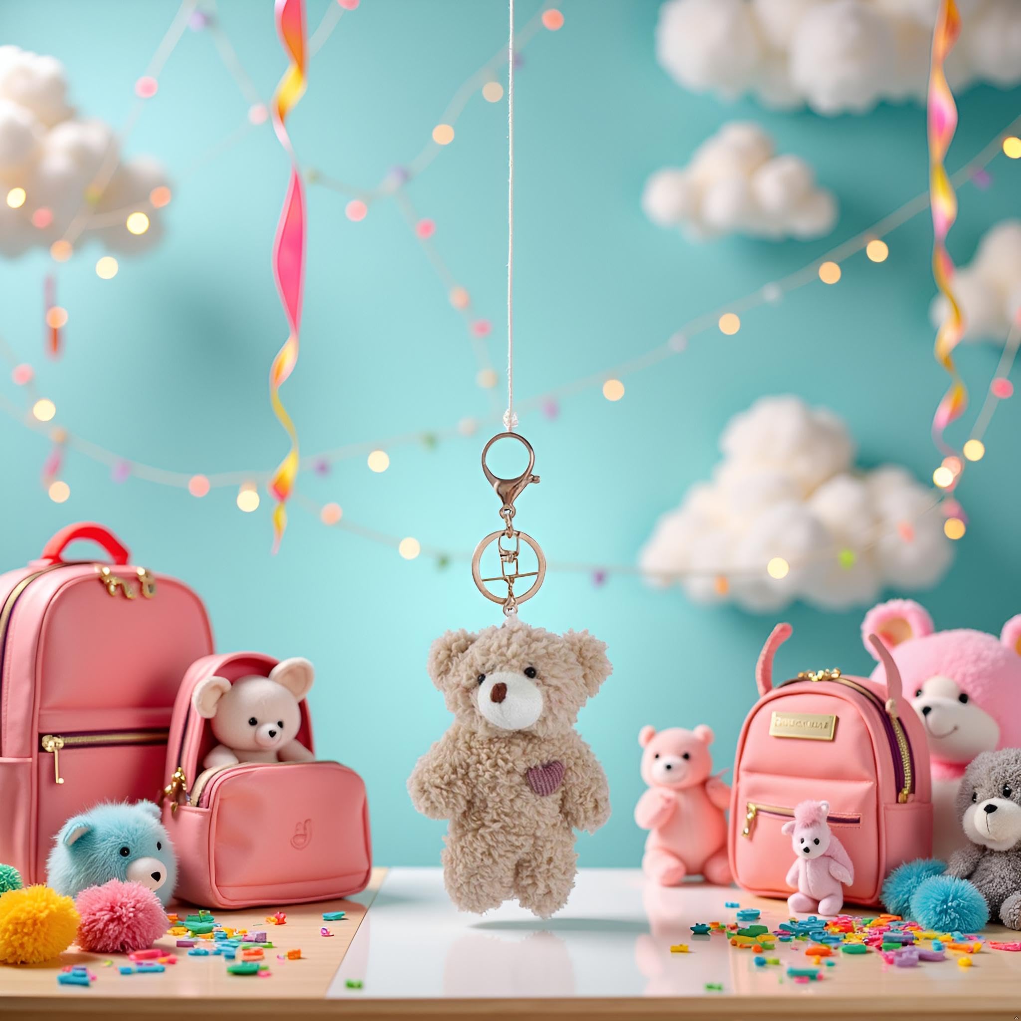 Galepromot compact plush keychain that fits easily on small items.
