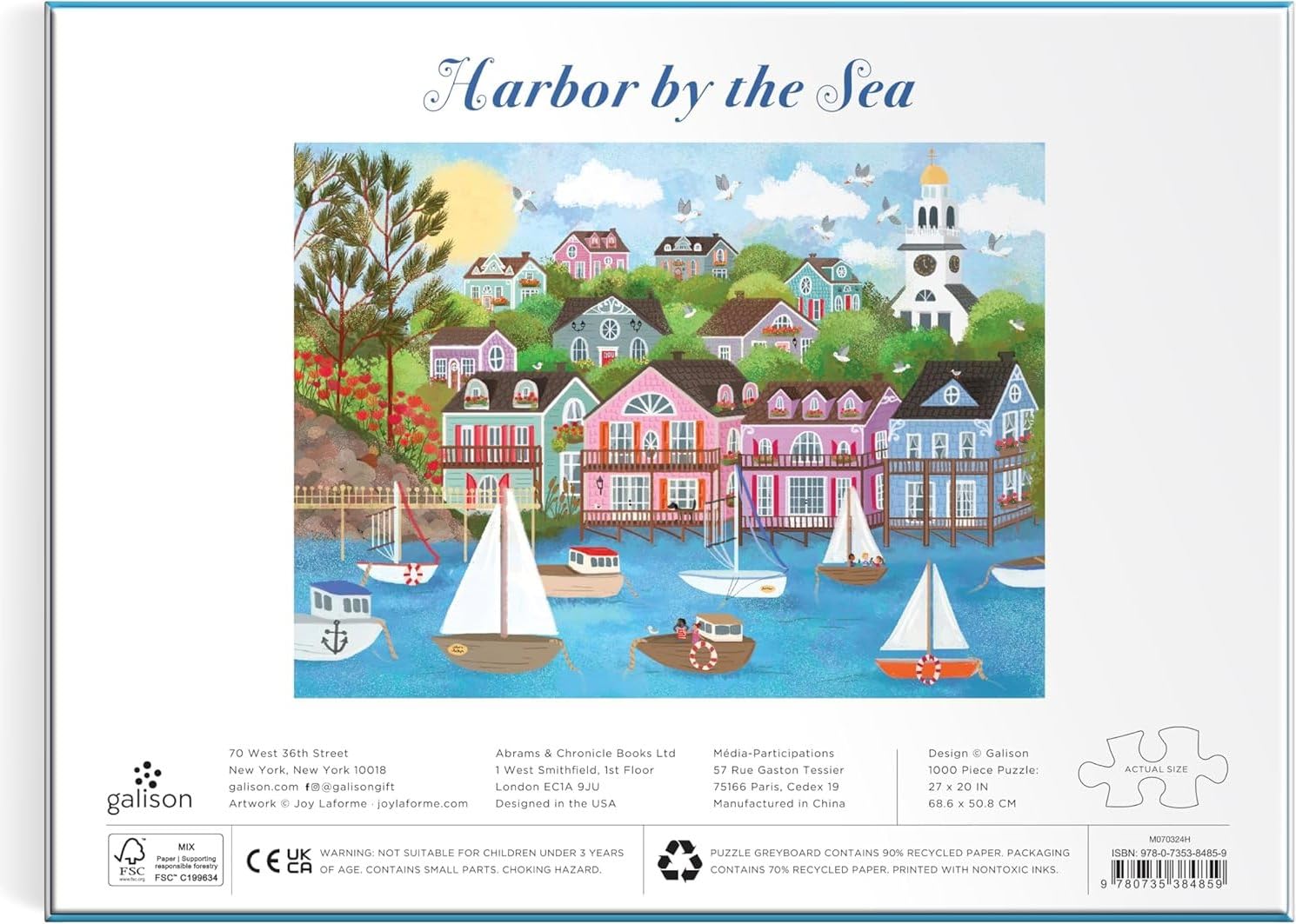 Galison 1000-piece puzzle assembly highlight sturdy pieces and vivid color
