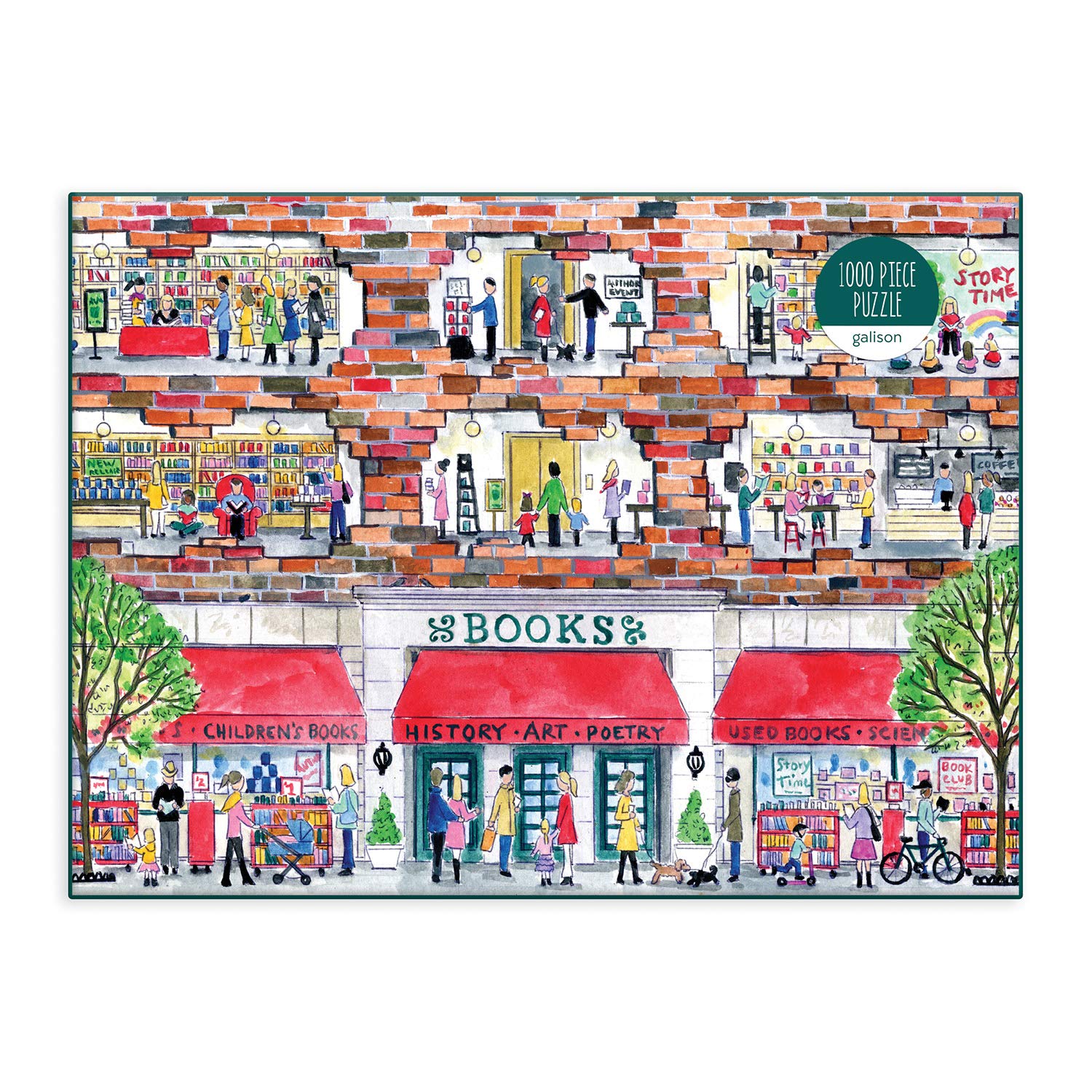 Galison A Day at the Bookstore puzzle box front looks gift-ready for book lovers