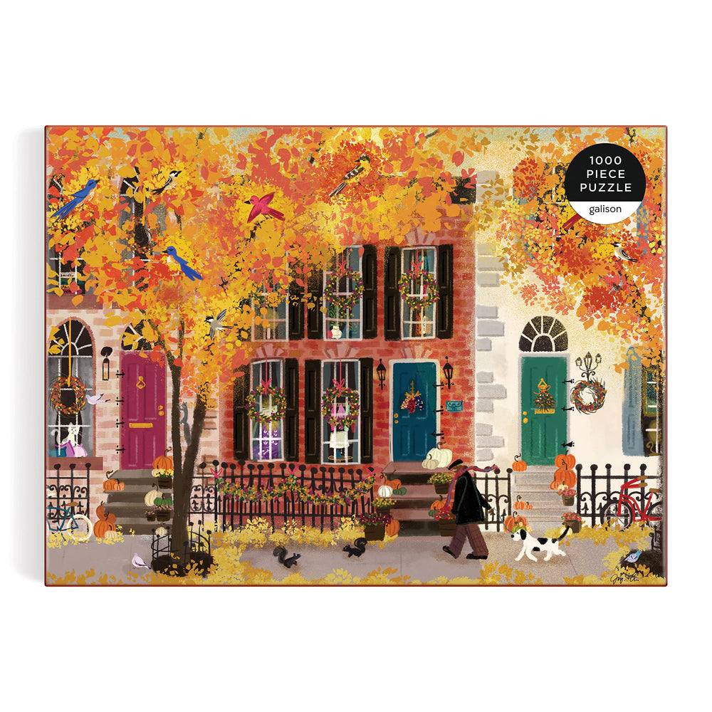 Galison puzzle image insert helps reference the full artwork while assembling.