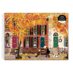 Galison puzzle image insert helps reference the full artwork while assembling.