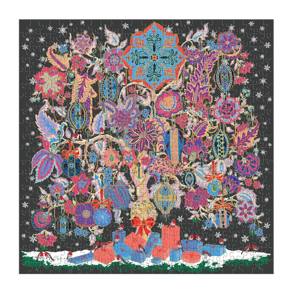 Galison completed puzzle measures 20 by 20 inches for display or framing.