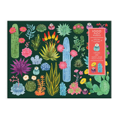 Die-cut cactus and succulent pieces from Galison Desert Flora Puzzle