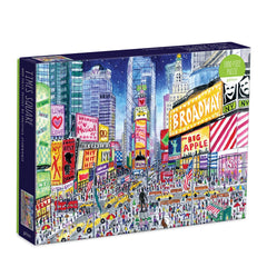 Galison Michael Storrings Times Square puzzle box shows gift-ready packaging and durable construction.