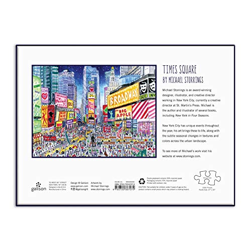 Galison Michael Storrings Times Square puzzle package presents a premium gift idea.