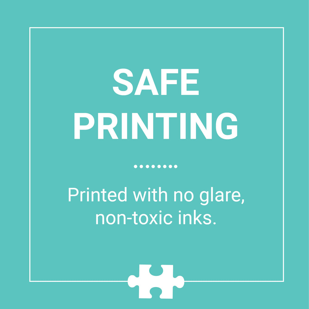 Non-toxic inks used in printing support safe production of the Joy Laforme artwork.