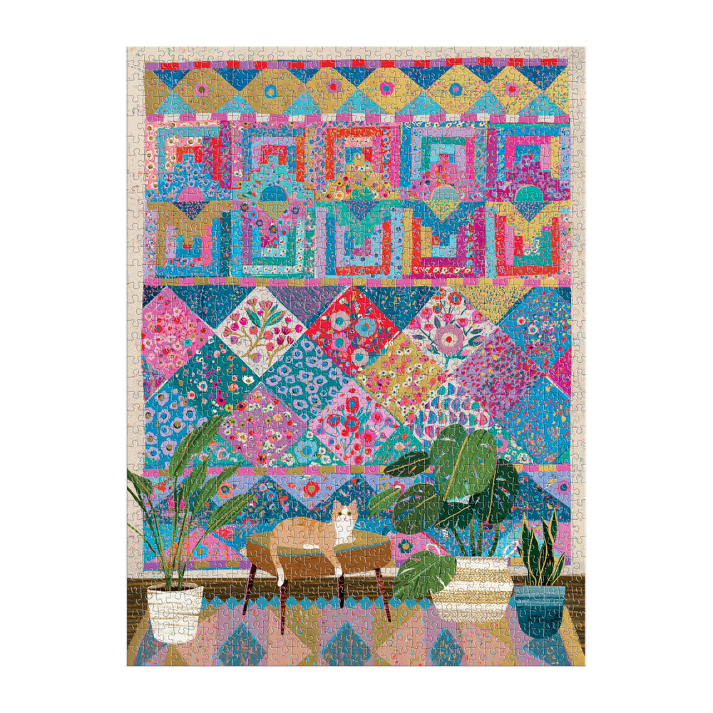 Galison Quilter's Corner gift-ready puzzle—perfect for cozy nights