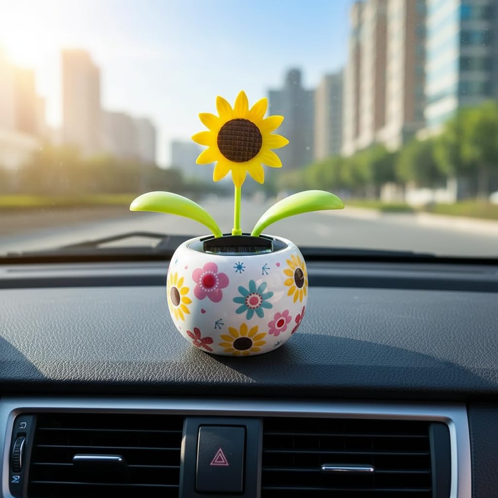 Galyacht solar dancing sunflower office charm sparks fun during breaks.
