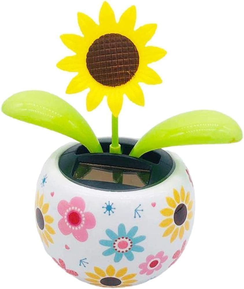 Galyacht solar dancing sunflower on dash for a cheerful, sunlit drive.